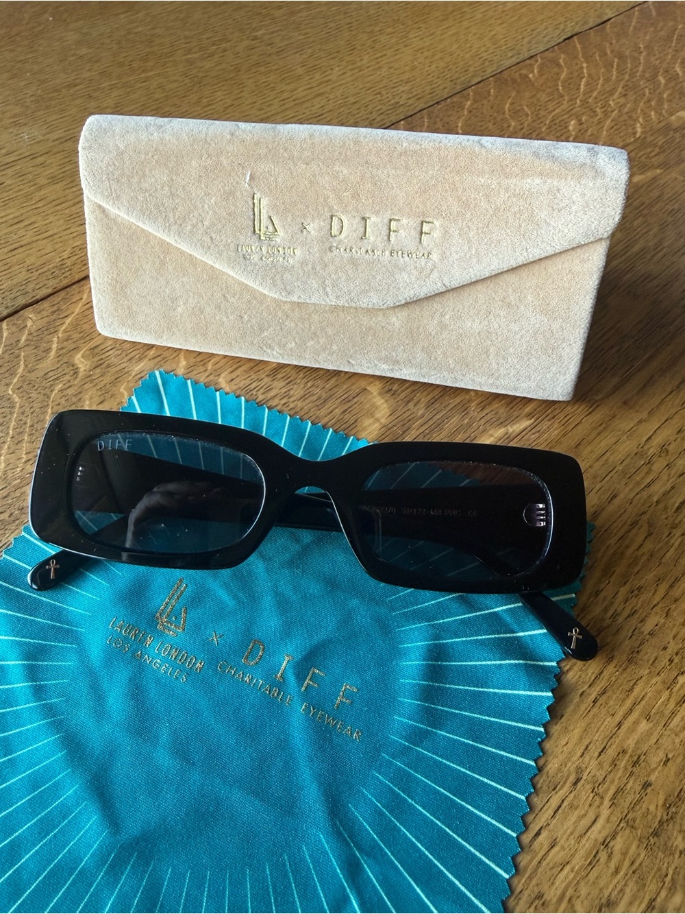 Diff x Lauren London Lotus Locs 54mm Rectangular Sunglasses